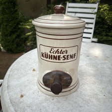Sehr gepflegter  - alter Senfspender - Essig Kühne Senf Keramik - Senftopf