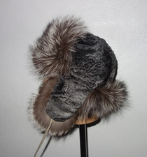 Silberfuchs Pelz Mütze