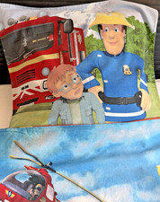 Feuerwehrmann Sam Wendebettwäsche 135x200 + 80x80 cm – 100 % Baumwolle
