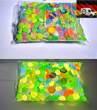 100 Leuchtsteine Garten Leuchtkiesel Bunte Steine selbstleuchtend  für Aquarium