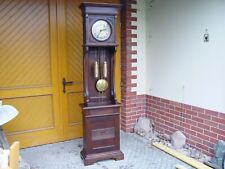 WD Alte Jugendstil Standuhr Eiche, Original Werk, Gewichte, Pendel, Restauriert