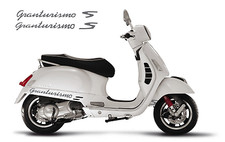 Vespa GT GTS 'GRANTURISMO' Seitenaufkleber Aufkleber 4Stk. Satz V.1 - Dunk. Grau