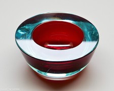 KLEINE runde BLOCK GLASSCHALE