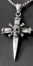 Totenkopf Kreuz Schwert