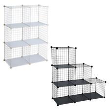 Regalsystem Würfelregal Steckregal 6/9 Fächer Gitter Stufenregal Regal Metall