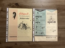 2x Orig. RABEWERK Landmaschinen Prospekt Brochure Werbung Traktor Schlepper E8
