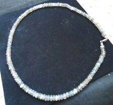 Kette Labradorit, La LUNA, Silber 925,Länge 45 cm, 11 Gramm,