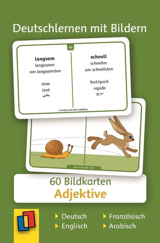Adjektive bildkarten auf - 60,