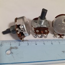 DDR,RFT,Potentiometer,1M lin 2-9,Achse 12x6mm,Fernseher,Radio,unbenutzt