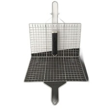 Edelstahl Fischbräter Barbecue Grillschale Faltbar Tragbar Rostfreie Zubehör Kör