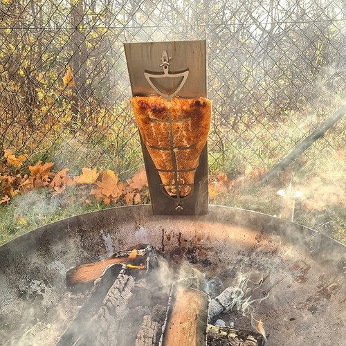 Lachs grillbrett gestell 201 - lachs,