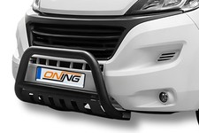 Frontschutzbügel SCHWARZ mit Blech für Fiat Ducato Camper 2006 - 2024 Gutachten
