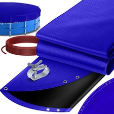 RETOURE  Solar Poolabdeckung Pool Abdeckplane Abdeckung Plane Rund 366 cm