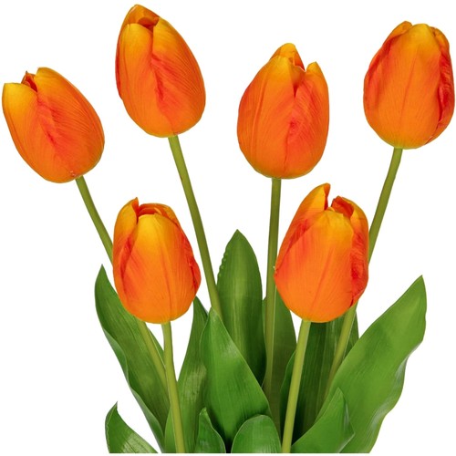 Kunstblumen 6er set orange - kunstblumen,