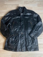 schwarze Nappalederjacke