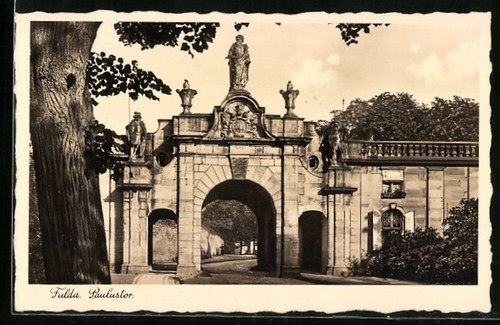 Ansichtskarte fulda partie am - ansichtskarte, fulda,