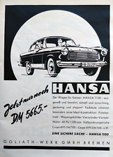 Hansa 1100, Goliath Werk Bremen, originale Werbung aus 1960
