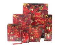 Geschenktüten Geschenktasche Flaschentüte Weihnachten mit Kerzen diverse Größen