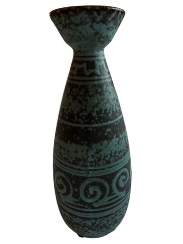 Keramik vase türkis schwarz - keramik,