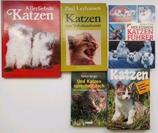 KATZENBÜCHER - Konvolut - 5 Stück - Rassen, Erziehung, Pflege, Verhaltenskunde -