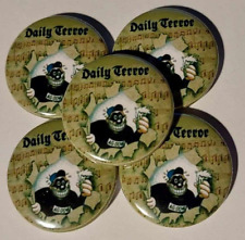 1x Daily Terror Button Oi Punk