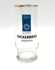 Seltenes Vintage Hackerbrau Bierglas XX Olympiade München 1972