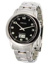 Elegante MARQUIS Herren Funkuhr mit fluoreszierenden Zeigern Armbanduhr 964.6046