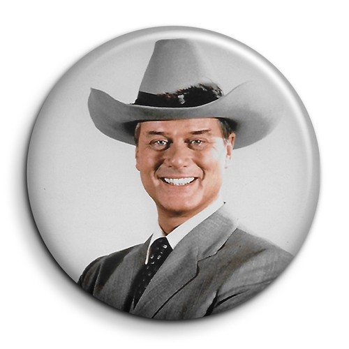Dallas larry hagman badge - jr,