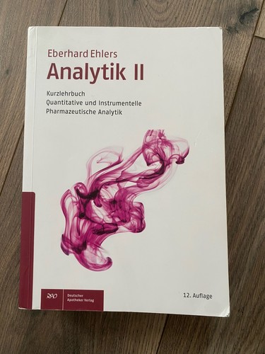 Analytik kurzlehrbuch von - analytik,