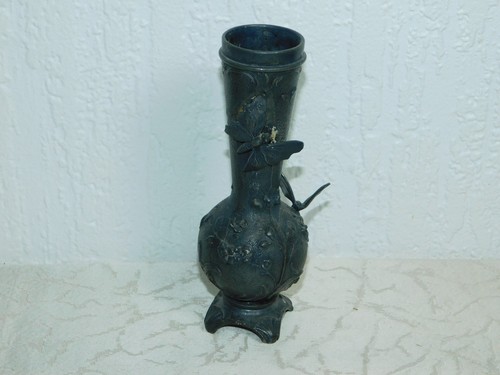 Baluster zinn vase mit - mit, vögel