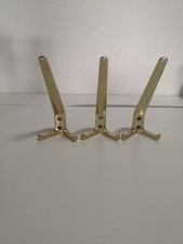 3 Wandgarderobenhaken Vintage Flurgarderobe Original 50er Messing