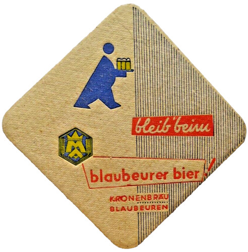 Alter bierdeckel kronenbräu - bierdeckel,