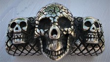 EDELSTAHL BEADS ARMBÄNDER KETTEN BARTSCHMUCK SKULL TOTENKOPF ÖFFNUNG 13MM X 7MM