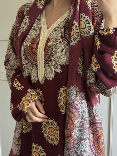 Damen abaya mit hijab kaftan - hijab,