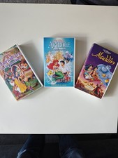 Disney VHS‑Meisterwerke: Aladdin, Schneewittchen & Arielle– mit Booklet