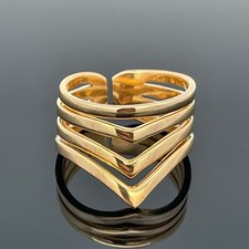 RING GR.17,5 (CA.54) AUS 925/- SILBER GELBVERGOLDET