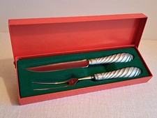 Gbr. Reiner Augsburger Rats-Zinn / Zinn Tranchierbesteck Set Ratszinn Feinzinn