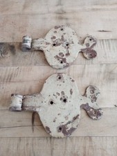 2 Alte geschmiedete Platten Scharniere Um 1800