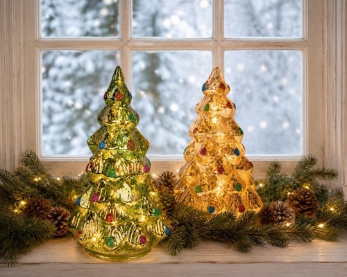 Deko led glas tannenbaum - ,