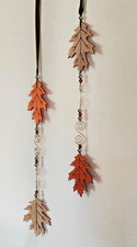 Herbstblätter dekohänger Set handmade holz modern türdekoration geschenke L 70cm
