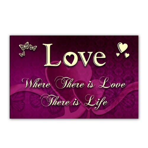 Liebe wandbild kunstdruck - liebe,