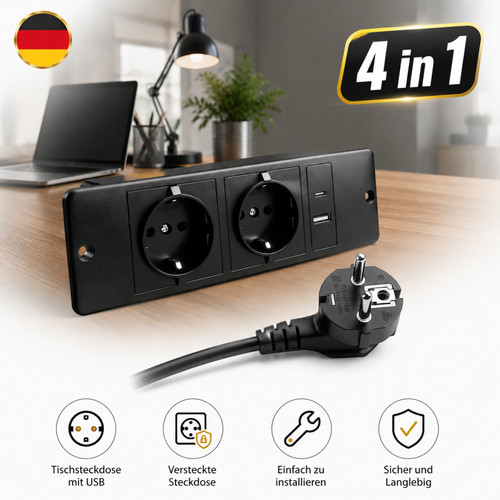 Tischsteckdose fach einbau - tischsteckdose,