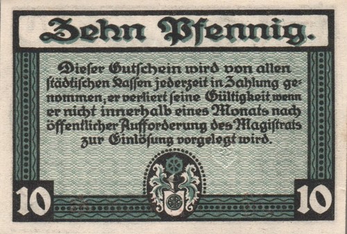 Notgeld stadt erfurt - notgeld,
