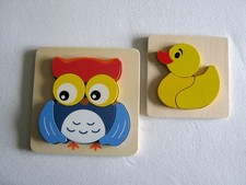 2 Holzpuzzle für Baby