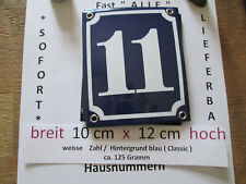 Hausnummer  Emaille Nr. 11  +