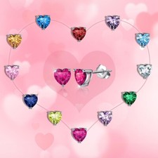 925 Silber Ohrstecker Herz mit