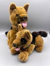🌸 2x Kommissar Rex Sat.1 1996 Plüschfigur Plüsch Stofftier Schäferhund Kult 🌸