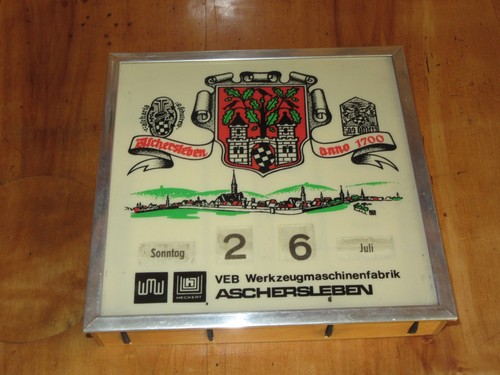 Dreh kalender ddr - ddr, aschersleben