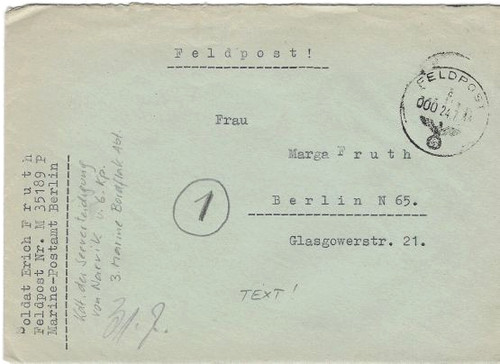Feldpostbrief - , 24.7.44