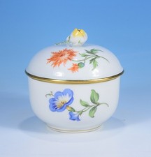Meissen "Blume 1" kl. Zuckerdose für Mokkaservice Deckelrose minimal restauriert